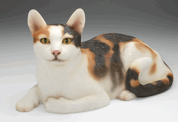 Sculpture Cat Urn- Calico