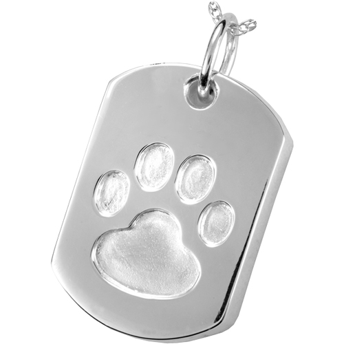  Print Necklace on Paw Print Dog Tag Pet Cremation Jewerly Pendant